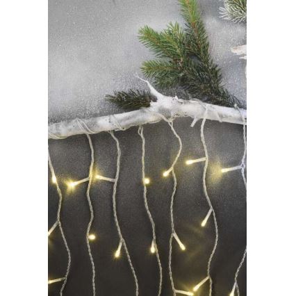 Catena luminosa LED per esterni 300xLED/8 modalità 10 m IP44 bianco caldo + telecomando