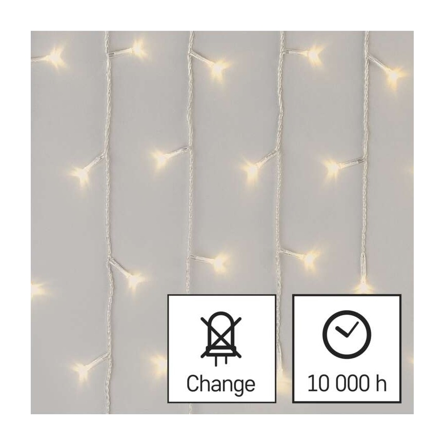 Catena luminosa LED per esterni 300xLED/8 modalità 10 m IP44 bianco caldo + telecomando