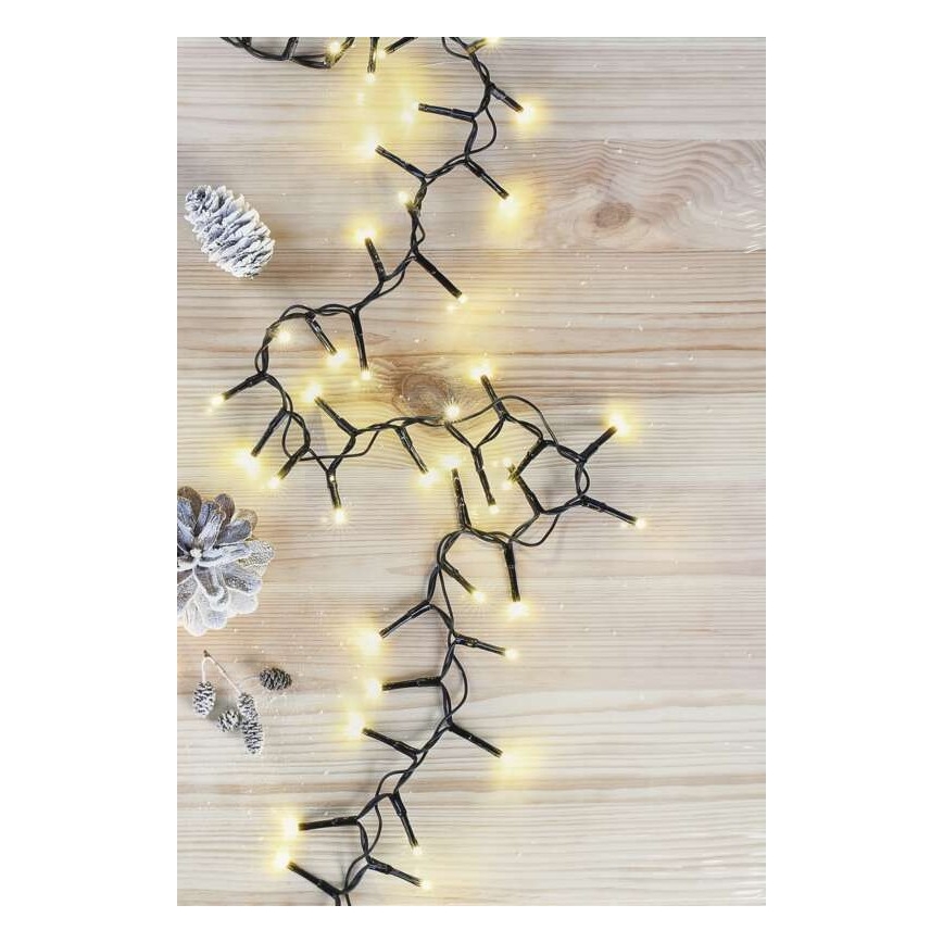 Catena luminosa LED per esterni 400 LED/13 m IP44 bianco caldo