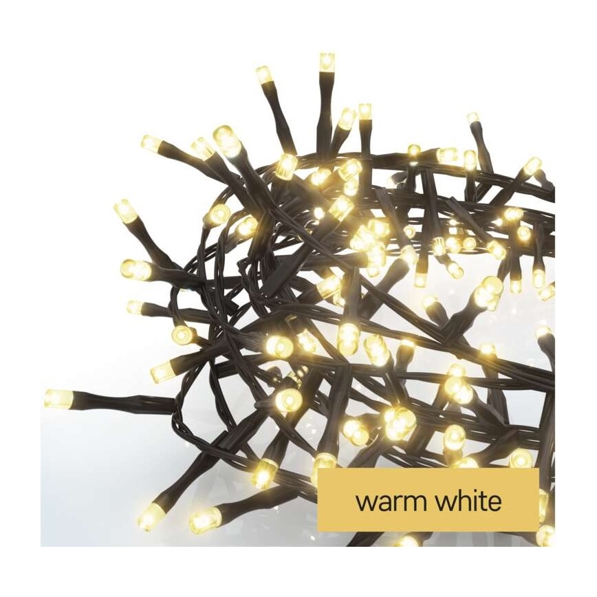 Catena luminosa LED per esterni 400 LED/13 m IP44 bianco caldo