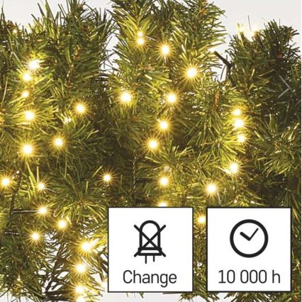 Catena luminosa LED per esterni 400 LED/13 m IP44 bianco caldo