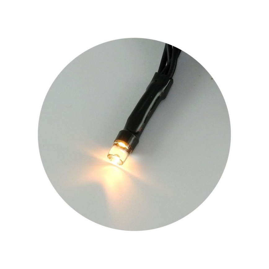 Catena luminosa LED per esterni, 50 LED, 2 funzioni, 5,4 m, IP44, bianco caldo