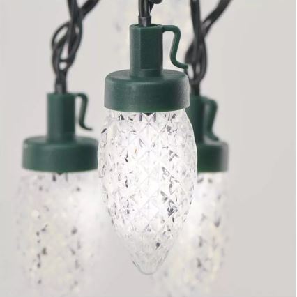 Catena luminosa LED per esterni, 50 LED / 8 funzioni, 14,8 m, IP44, bianco freddo