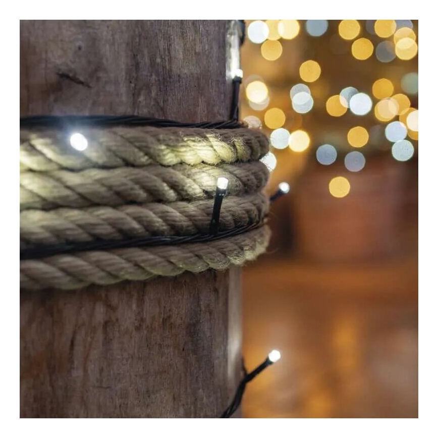 Catena luminosa LED per esterni 50xLED/5m IP44 bianco freddo