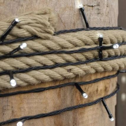 Catena luminosa LED per esterni 50xLED/5m IP44 bianco freddo