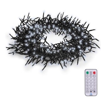 Catena luminosa LED per esterni 576 LED/8 funzioni, 8 m, IP44, bianco freddo + telecomando
