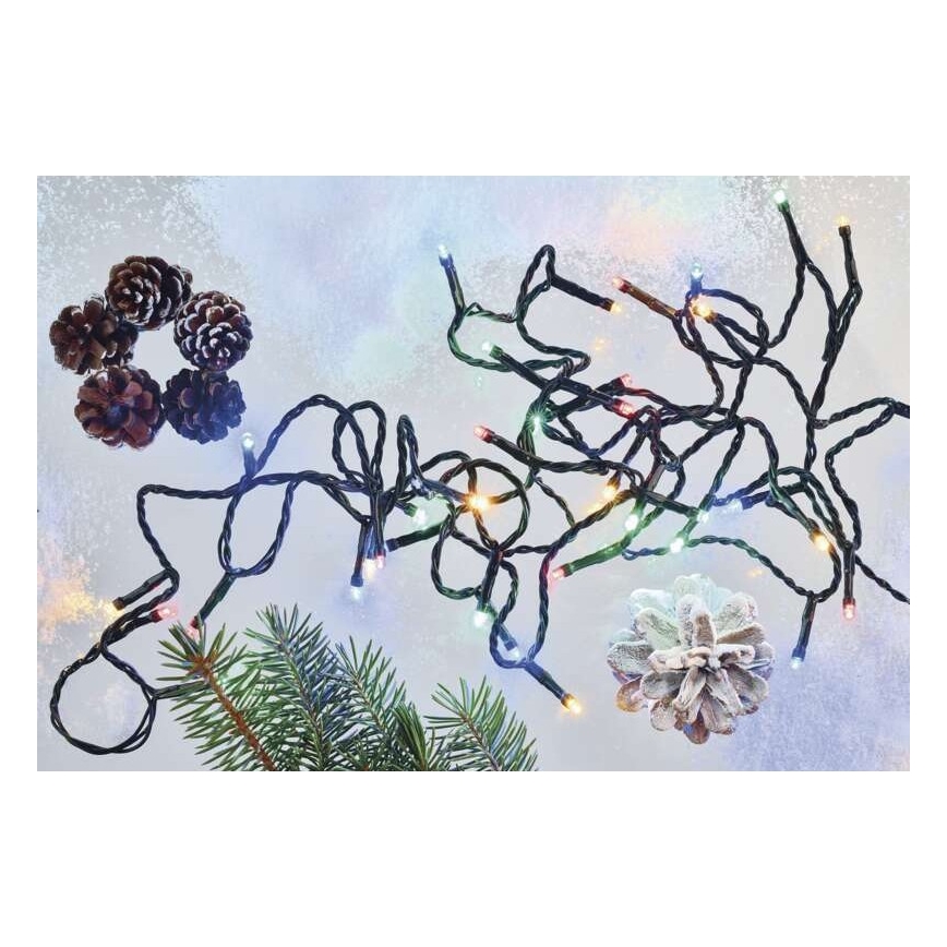 Catena luminosa LED per esterni 80 LED / 13 m, IP44, multicolore