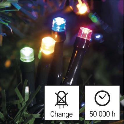 Catena luminosa LED per esterni 80 LED / 13 m, IP44, multicolore