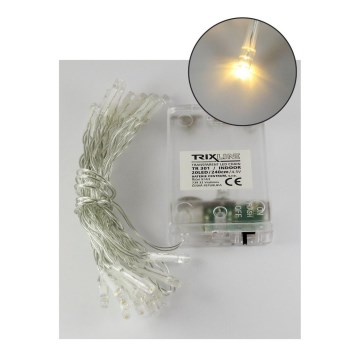 Catena luminosa LED per Natale 20xLED/2 funzioni 2,4m bianco caldo