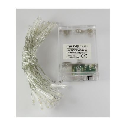 Catena luminosa LED per Natale 20xLED/2 funzioni 2,4m bianco caldo