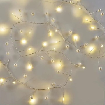 Catena luminosa LED per Natale 40xLED/3xAA 1,5 m bianco caldo