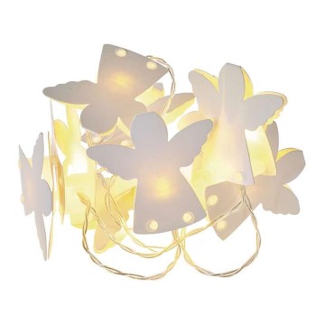 Catena luminosa LED per Natale CHAIN 10xLED/2xAA 1,65m bianco caldo