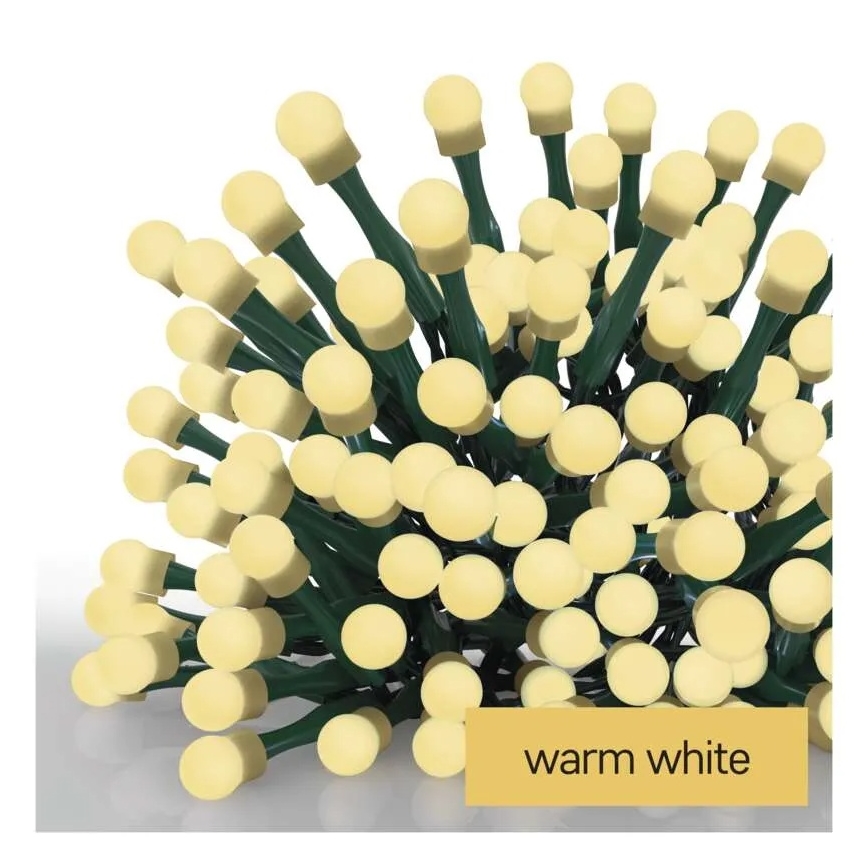 Catena luminosa natalizia 480 LED/8 funzioni 53 m IP44 bianco caldo