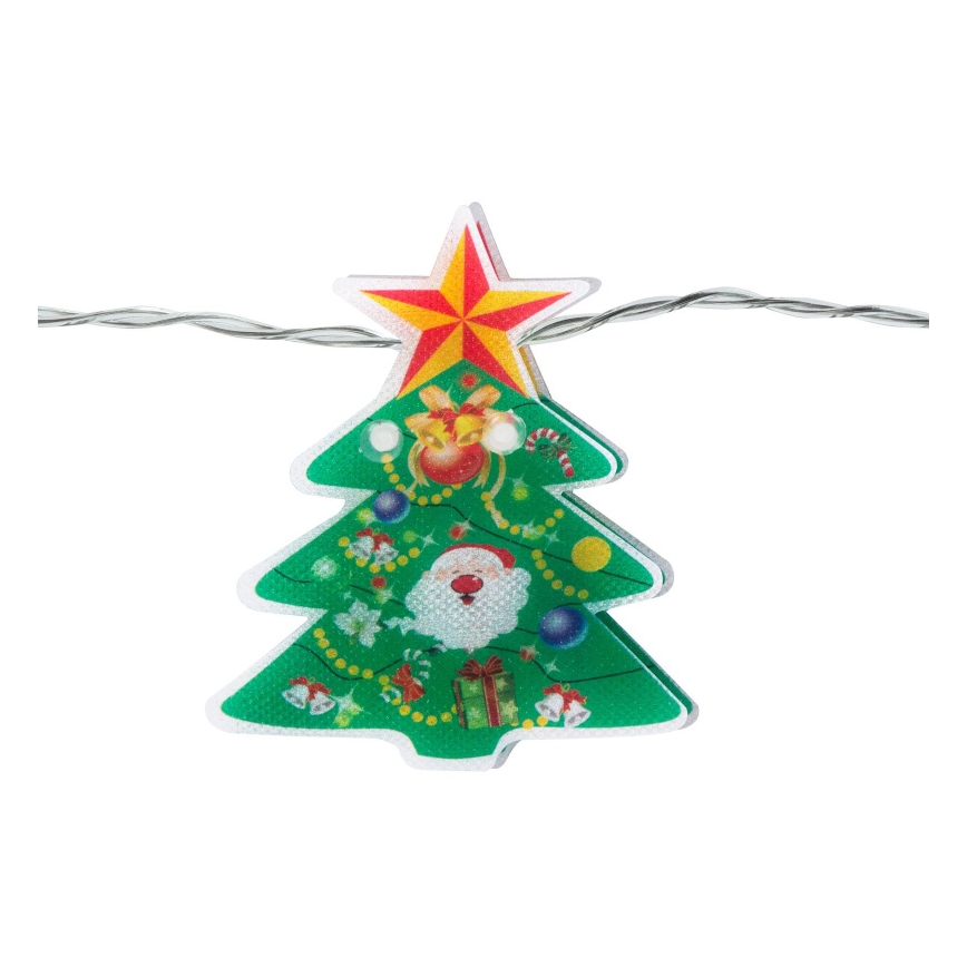 Catena luminosa natalizia a LED 10xLED/2xAA 1,35 m bianco caldo per albero