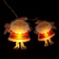 Catena luminosa natalizia a LED 10xLED/2xAA 1,35 m bianco caldo santa