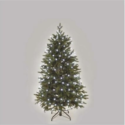 Catena luminosa natalizia a LED, 200 LED, 8 funzioni, 20 m, IP44, bianco freddo