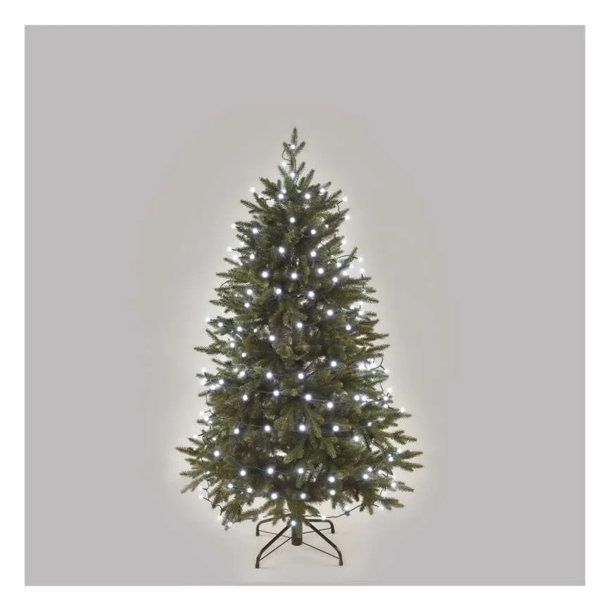 Catena luminosa natalizia a LED, 200 LED, 8 funzioni, 20 m, IP44, bianco freddo