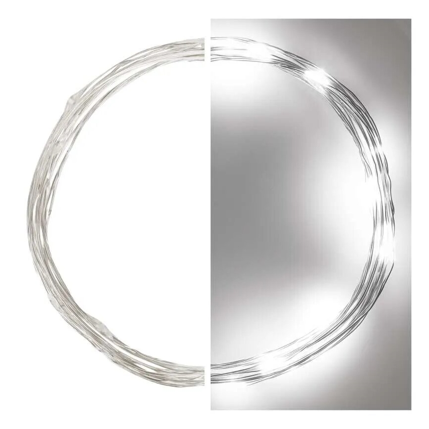 Catena luminosa natalizia a LED 20xLED/2xAA 2,4m bianco freddo