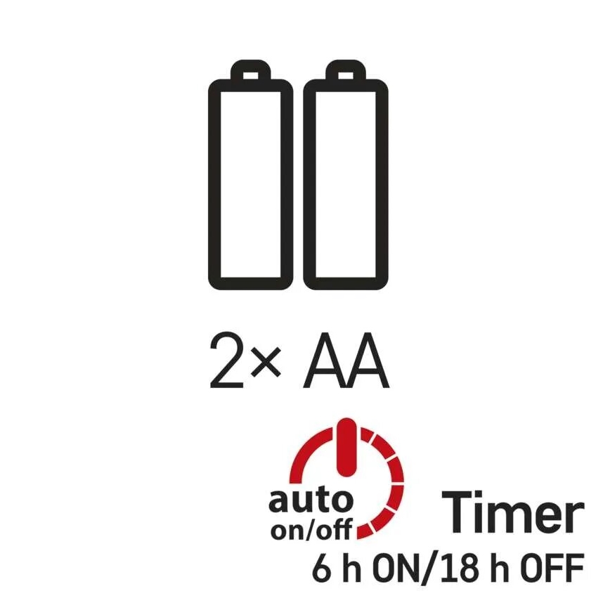 Catena luminosa natalizia a LED 20xLED/2xAA 2,4m bianco freddo