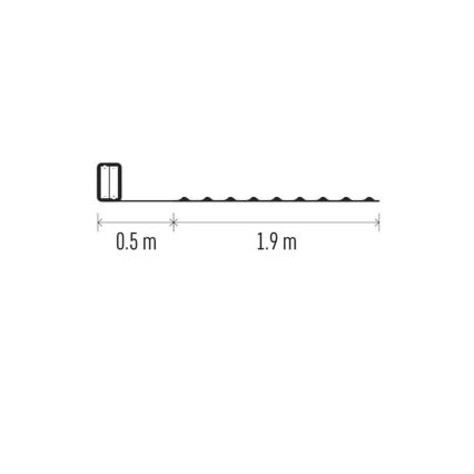 Catena luminosa natalizia a LED 20xLED/2xAA 2,4m bianco freddo