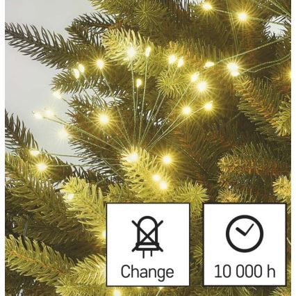 Catena luminosa natalizia a LED 300xLED 5,2+3 m bianco caldo