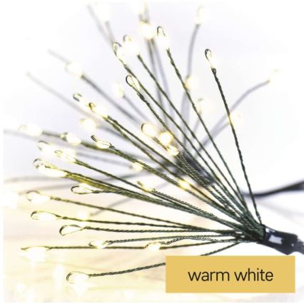 Catena luminosa natalizia a LED 300xLED 5,2+3 m bianco caldo