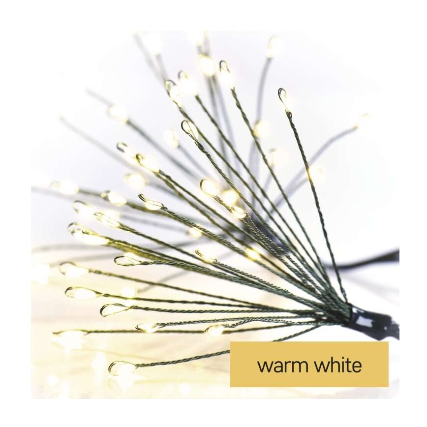 Catena luminosa natalizia a LED 300xLED 5,2+3 m bianco caldo