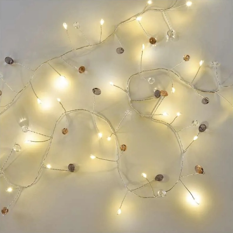 Catena luminosa natalizia a LED 40xLED/3xAA 1,5 m bianco caldo