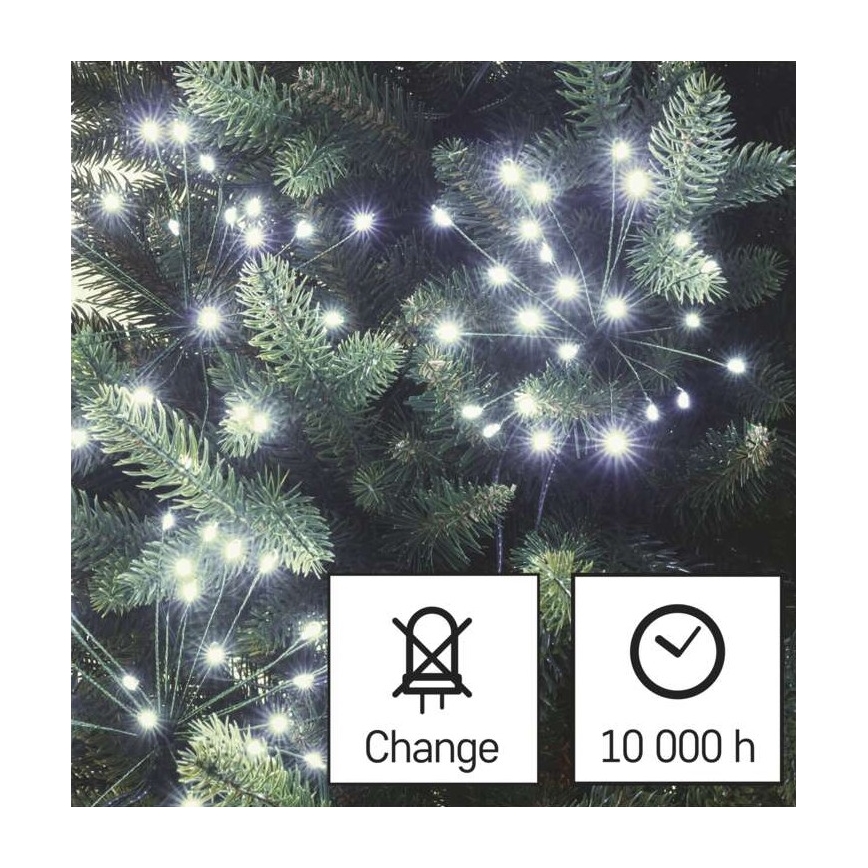 Catena luminosa natalizia a LED 450 LED 8+3 m bianco freddo