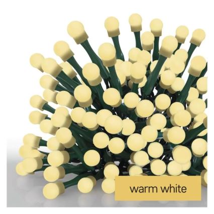 Catena luminosa natalizia a LED 80xLED/230V/8 funzioni 13m IP44 bianco caldo