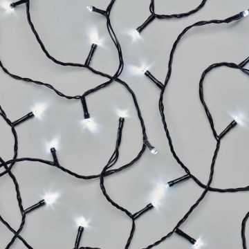 Catena luminosa natalizia a LED per esterni 100 LED/10 m IP44, bianco freddo