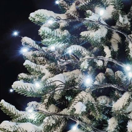 Catena luminosa natalizia a LED per esterni 100 LED/10 m IP44, bianco freddo