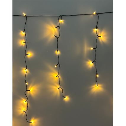 Catena luminosa natalizia a LED per esterni, 200 LED/230V, 7,6 m, IP44, nero