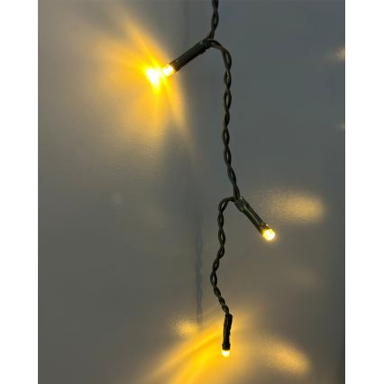 Catena luminosa natalizia a LED per esterni, 200 LED/230V, 7,6 m, IP44, nero