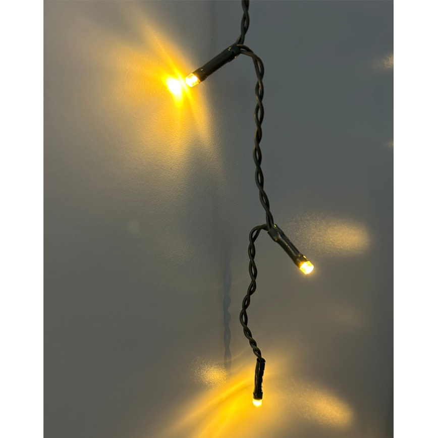 Catena luminosa natalizia a LED per esterni, 200 LED/230V, 7,6 m, IP44, nero