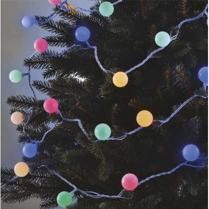 Catena luminosa natalizia a LED per esterni 40xLED/9m IP44 multicolore