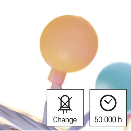 Catena luminosa natalizia a LED per esterni 40xLED/9m IP44 multicolore