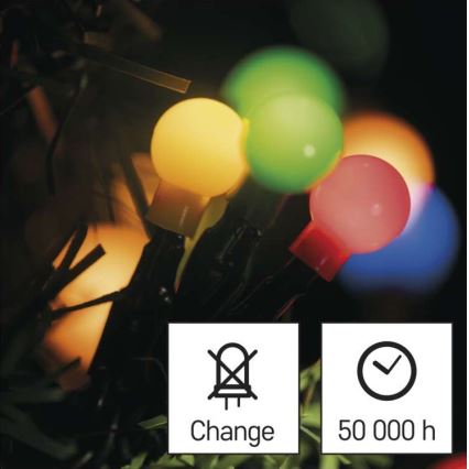 Catena luminosa natalizia da esterno 480 LED/53 m IP44 multicolore