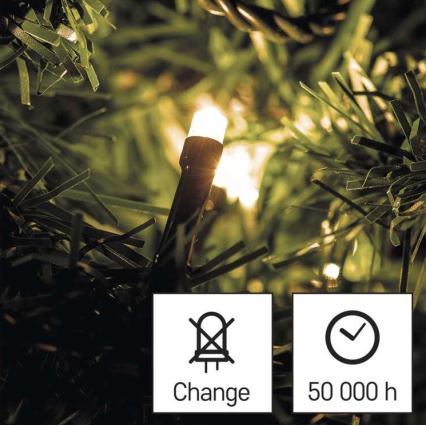 Catena luminosa natalizia da esterno a LED 180xLED/23m IP44 bianco caldo