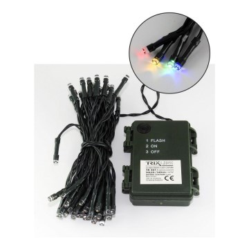 Catena luminosa natalizia da esterno a LED 50 LED / 2 funzioni 5,4m IP44 multicolore