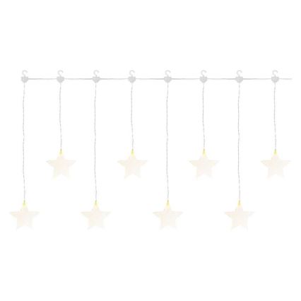 Catena luminosa natalizia da esterno a LED 8xLED/5,84m IP44 stelle