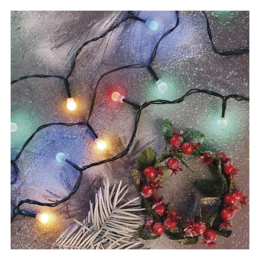 Catena luminosa natalizia LED 200xLED/8 funzioni 25m IP44 multicolore
