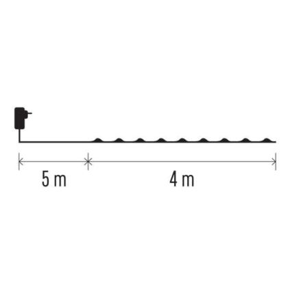 Catena luminosa natalizia LED da esterno 40xLED/9m IP44 bianco freddo