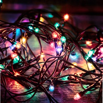 Catena luminosa natalizia LED da esterno 500xLED/230V 8 funzioni 53 m IP44 multicolore