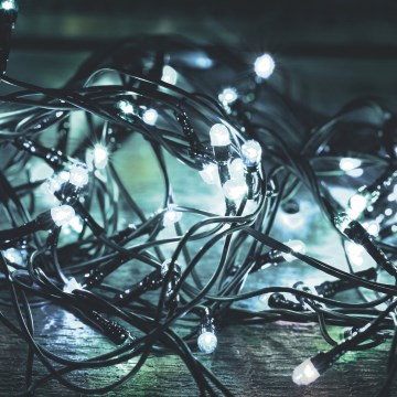Catena luminosa natalizia LED per esterni, 1000 LED/230 V, 8 funzioni, 75 m, IP44, bianco freddo