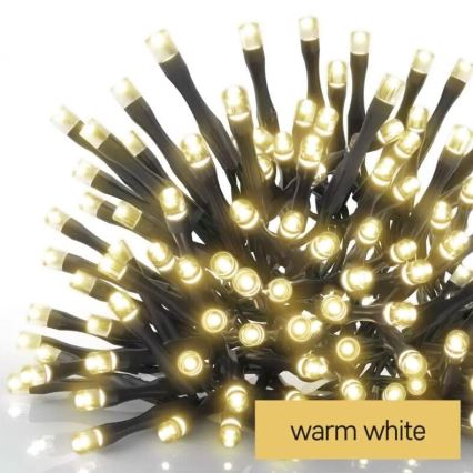 Catena luminosa natalizia LED per esterni 100xLED/1x2m IP44 bianco caldo