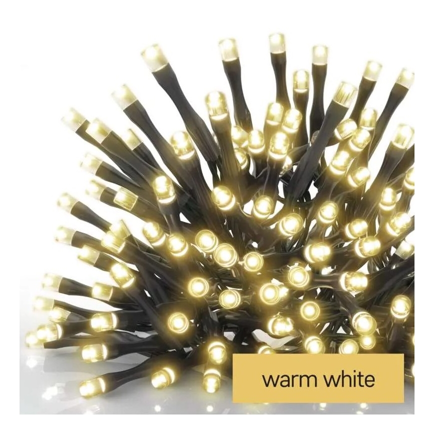 Catena luminosa natalizia LED per esterni 100xLED/1x2m IP44 bianco caldo