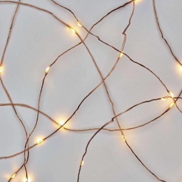 Catena luminosa natalizia per esterni LED 40xLED/9m IP44 bianco caldo
