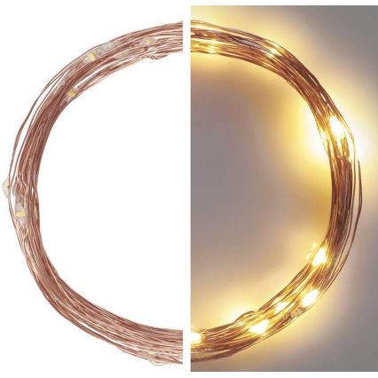 Catena luminosa natalizia per esterni LED 40xLED/9m IP44 bianco caldo