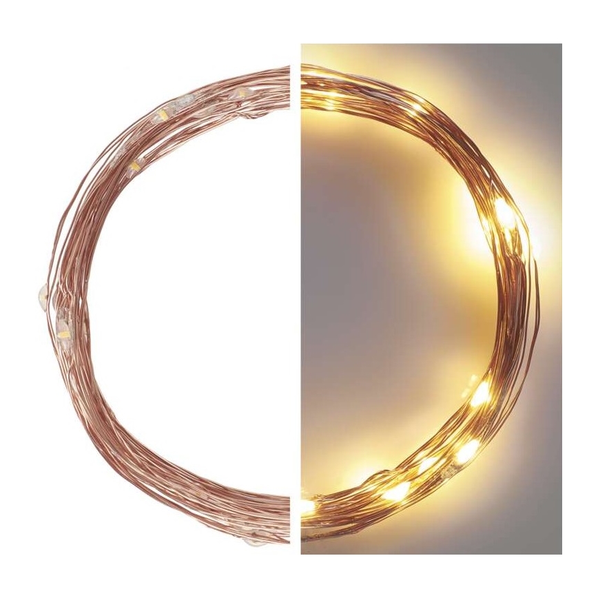 Catena luminosa natalizia per esterni LED 40xLED/9m IP44 bianco caldo